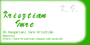 krisztian imre business card